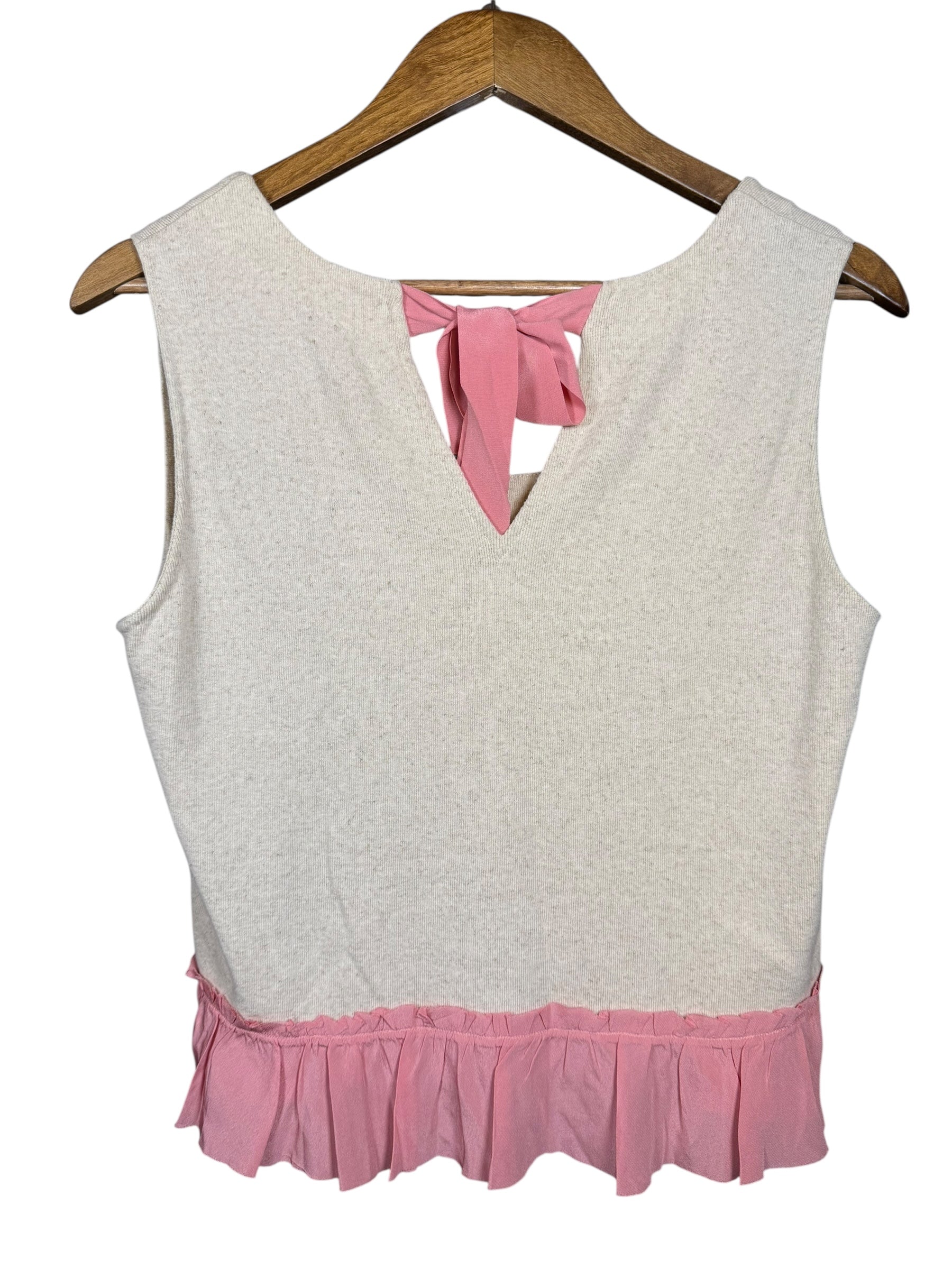 Miu Miu Ruffle Sleeveless Top