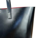 Saint Laurent Black Leather Shopping Tote Bag
