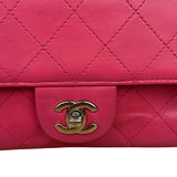 Chanel Pink Quilted Leather Accordion Flap Bag 2014