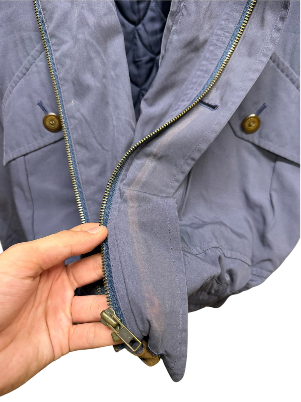 Vintage Christian Dior Blue Monsieur Zip-Up Jacket