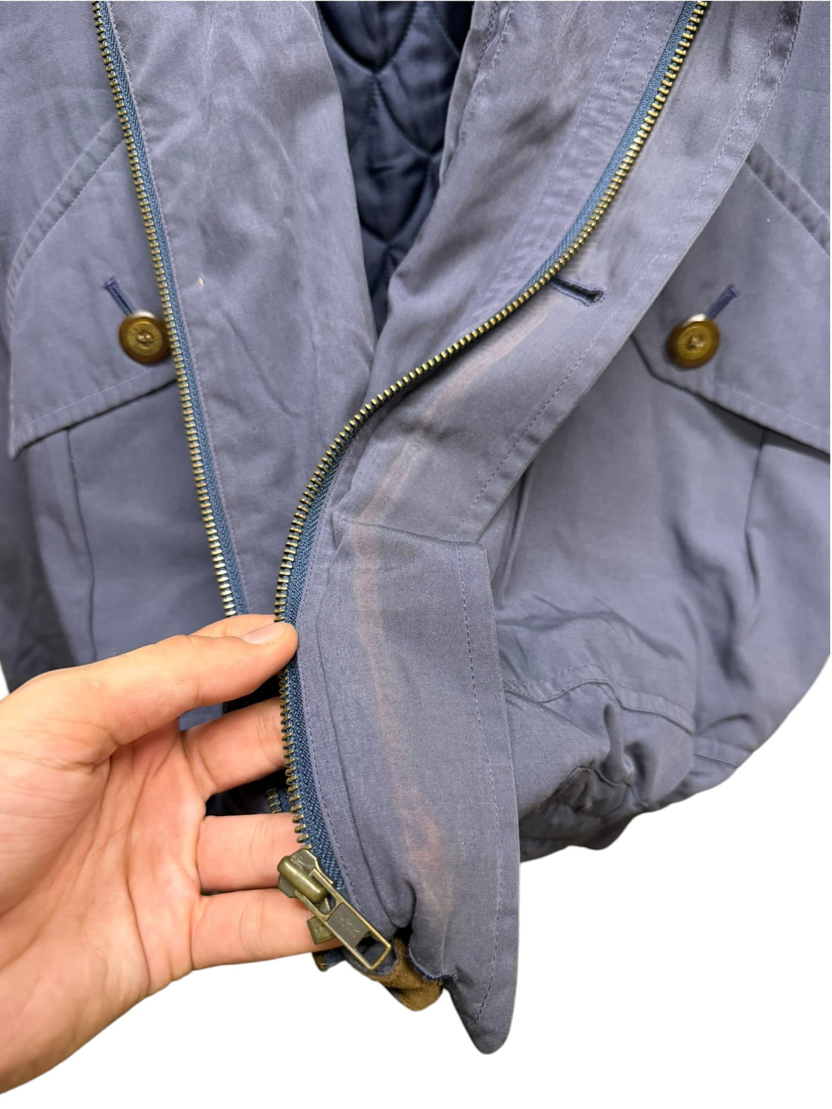 Vintage Christian Dior Blue Monsieur Zip-Up Jacket