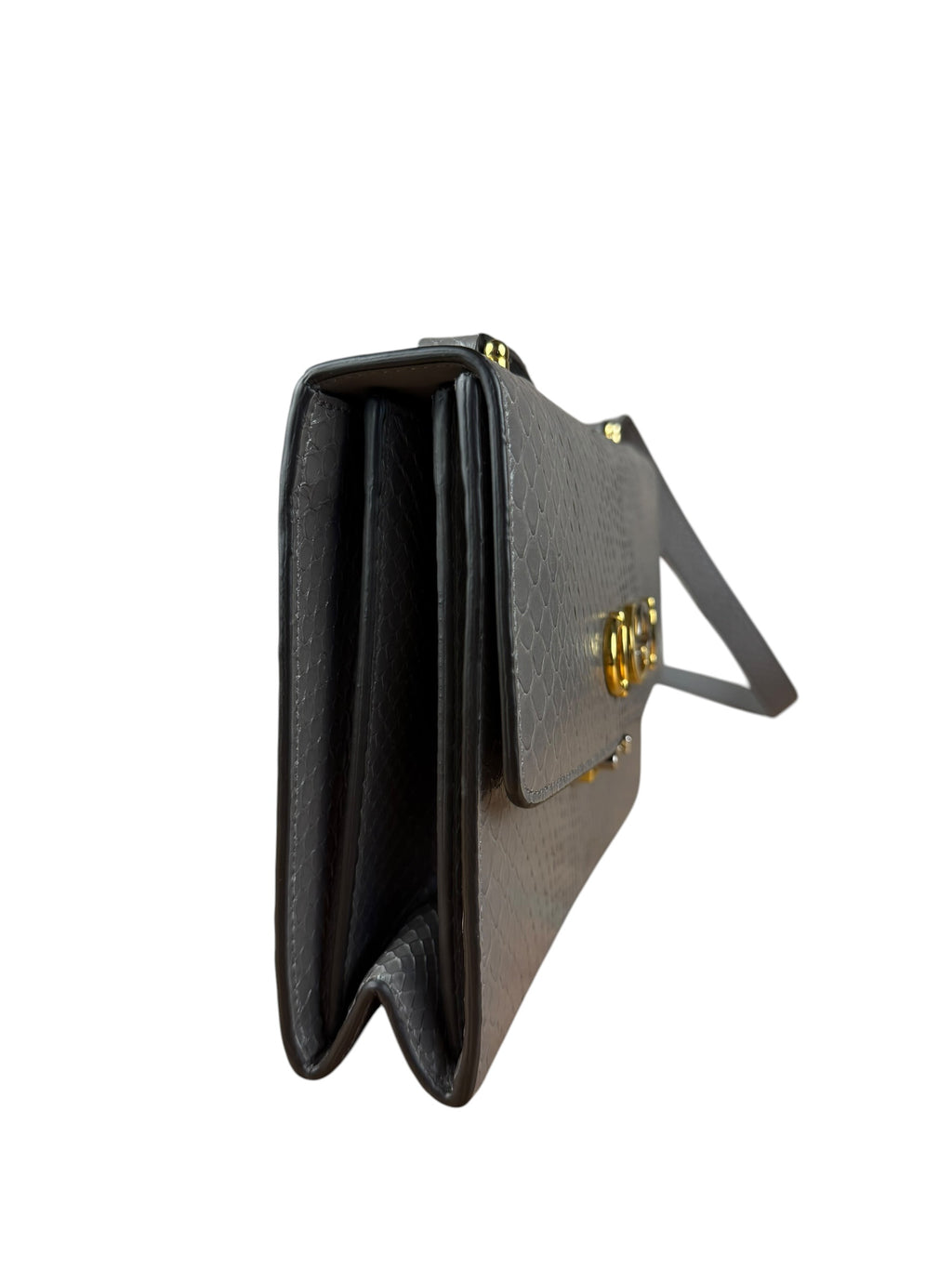 Gucci Zumi Grey Python Leather Small Shoulder Bag