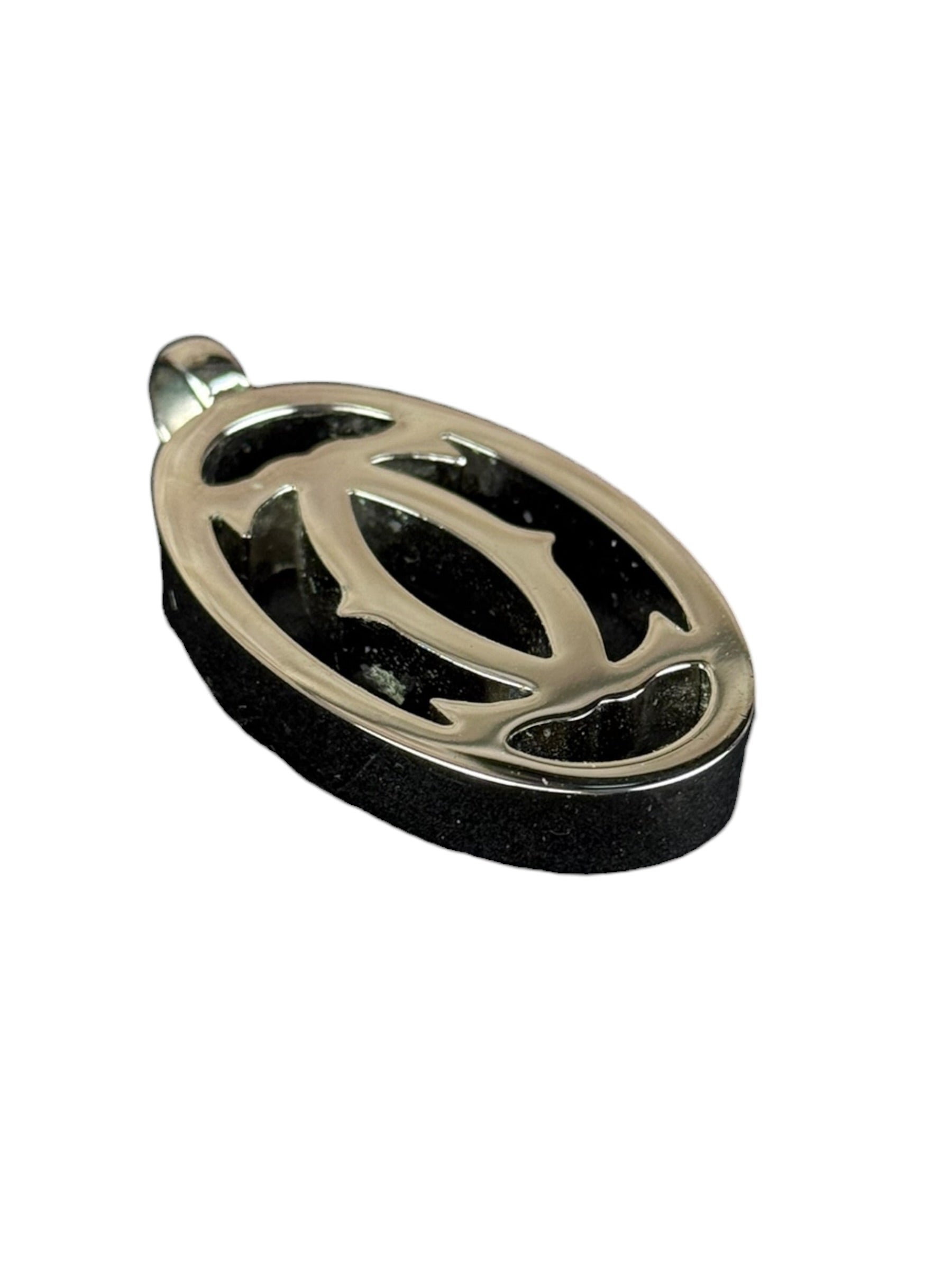 Cartier 2C Silver Color Logo Charm