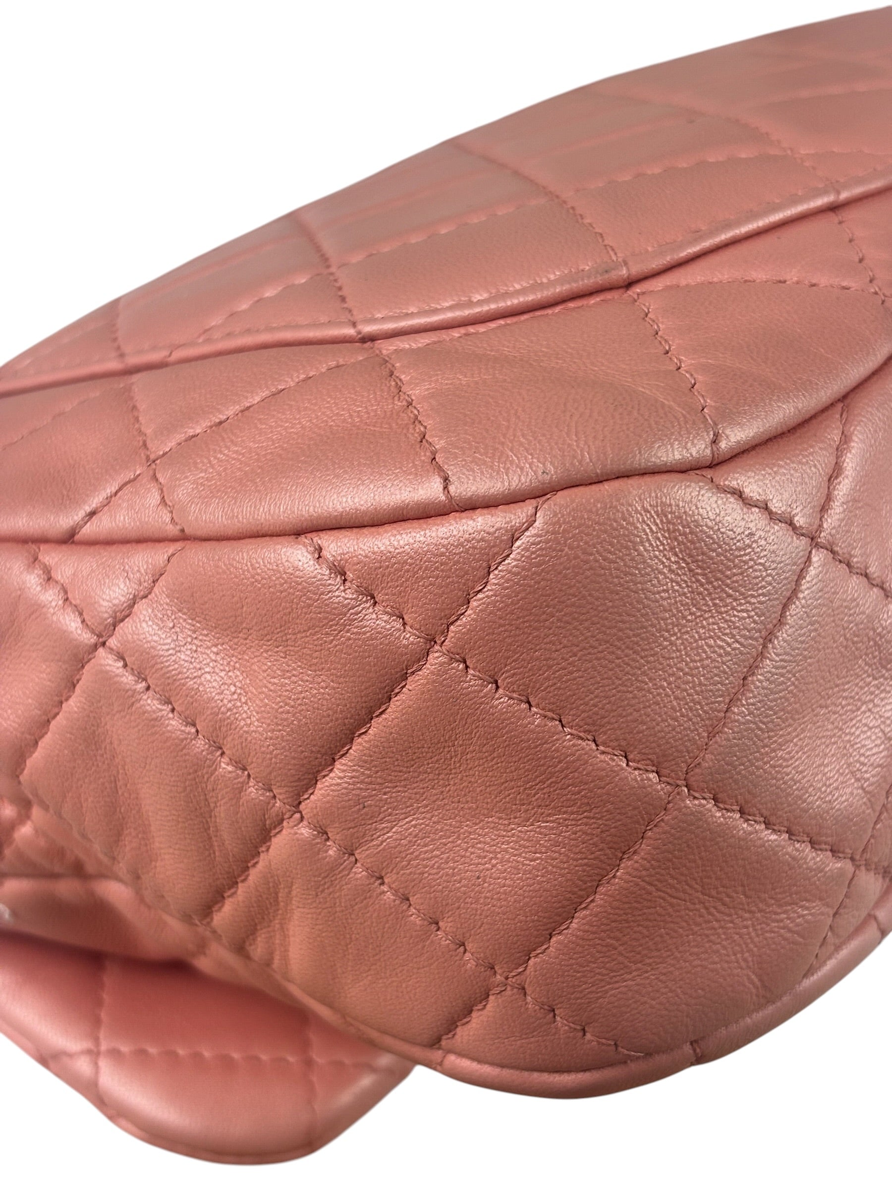 Chanel Pink Quilted Lambskin Timeless Chain Shoulder Bag 2010