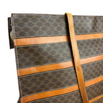 Celine Vintage Macadam Striped Shoulder Tote