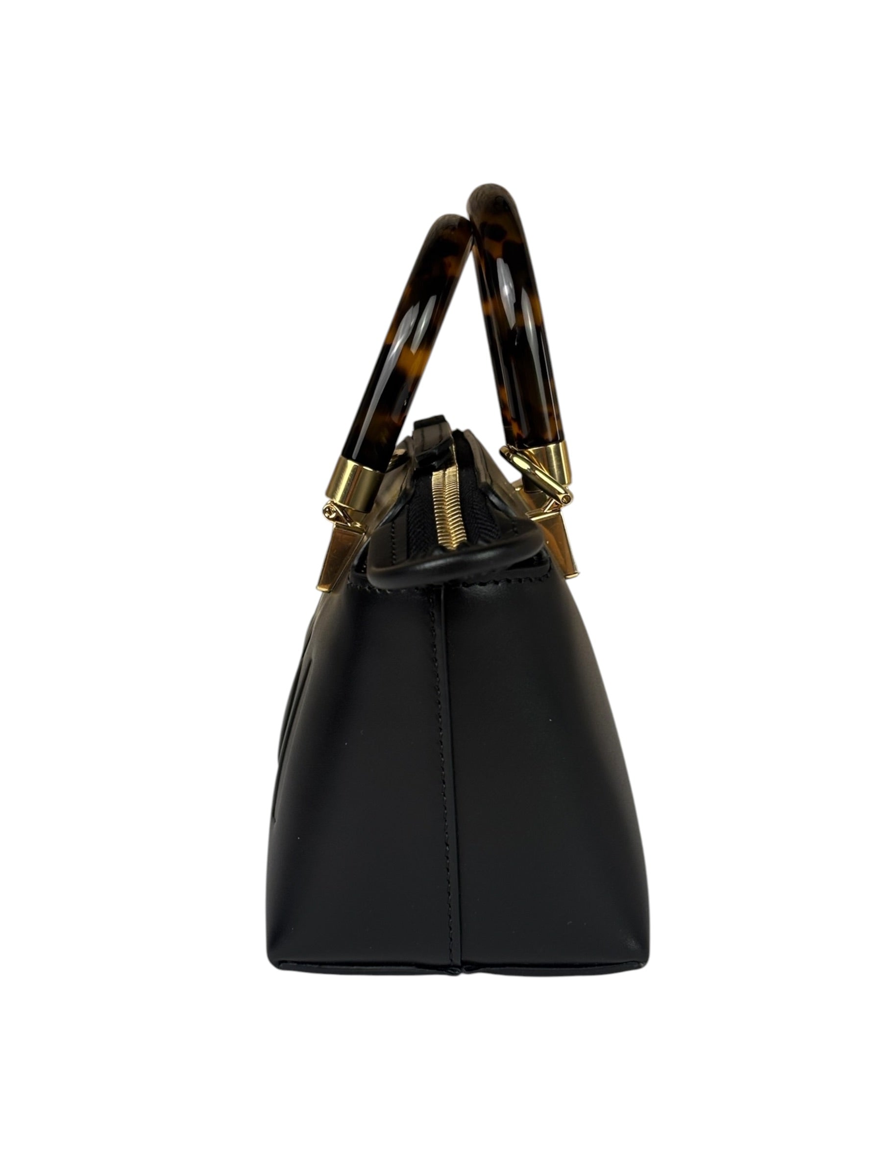 Fendi Black Leather Mini By The Way Boston Bag