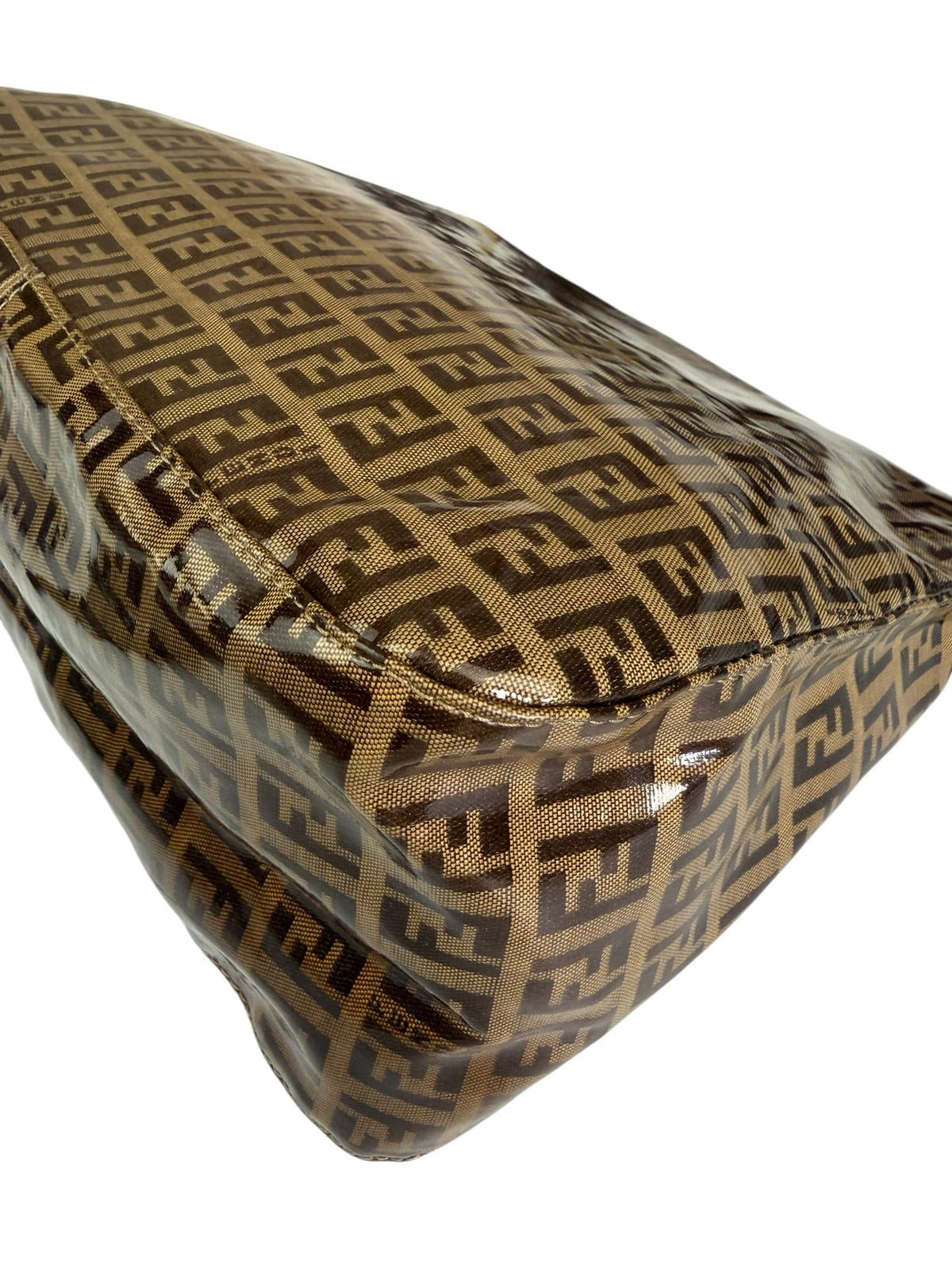 Fendi Beige/Brown PVC Mamma Baguette