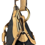 Gucci Vintage Black GG Horsebit Shoulder Bag