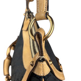 Gucci Vintage Black GG Horsebit Shoulder Bag