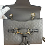 Gucci Emily GG Micro Shoulder Bag Grey