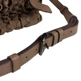 Burberry Purple Leather Ruffled Lowery Bag