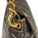 Chanel Black Caviar Quilted Coco Pleats Flap Two-Way Bag 2012