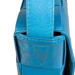 Bottega Veneta Cyan Leather Cassete Bag