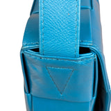 Bottega Veneta Cyan Leather Cassete Bag