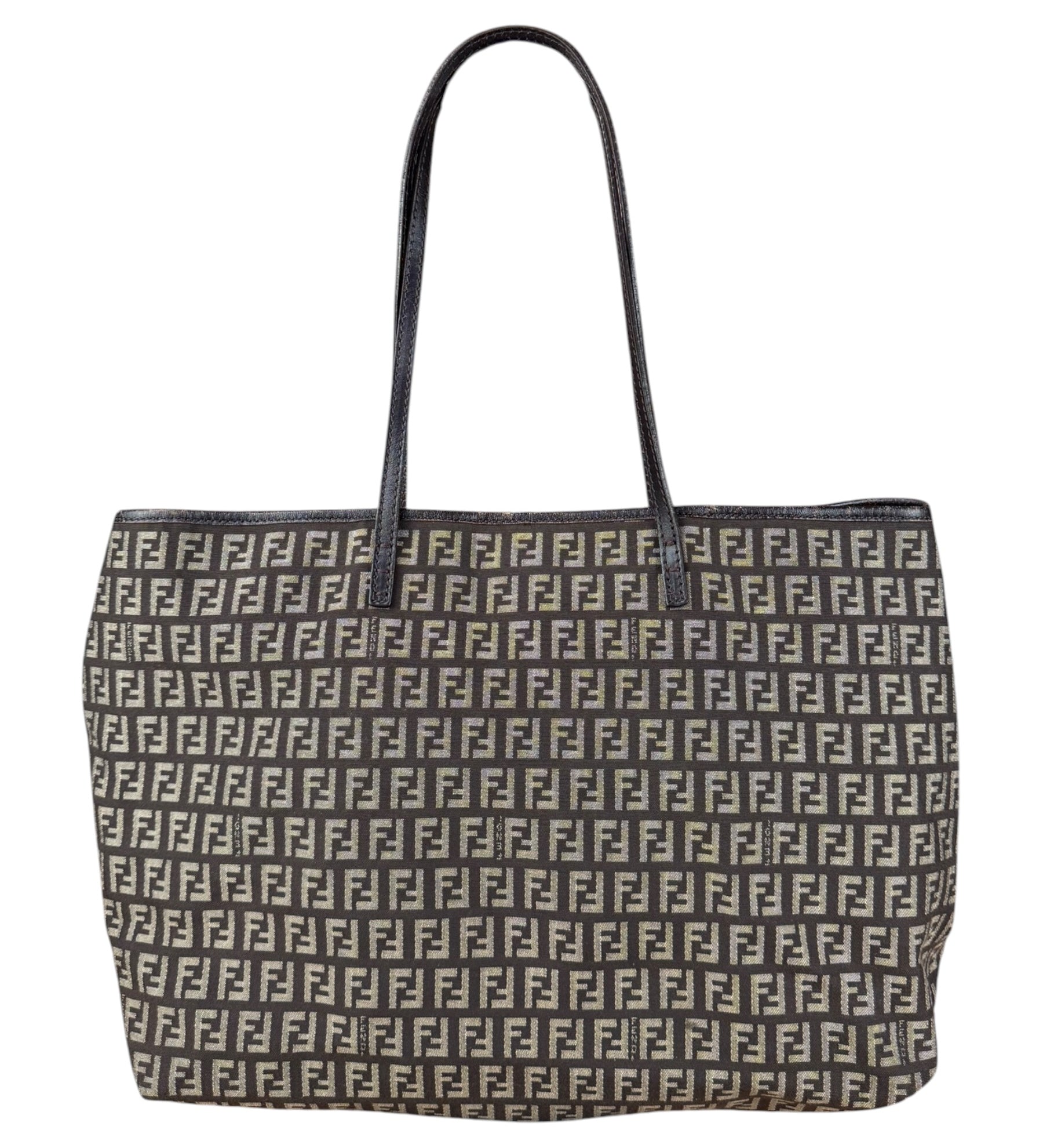 Fendi Vintage Canvas Zucca Shoulder Tote
