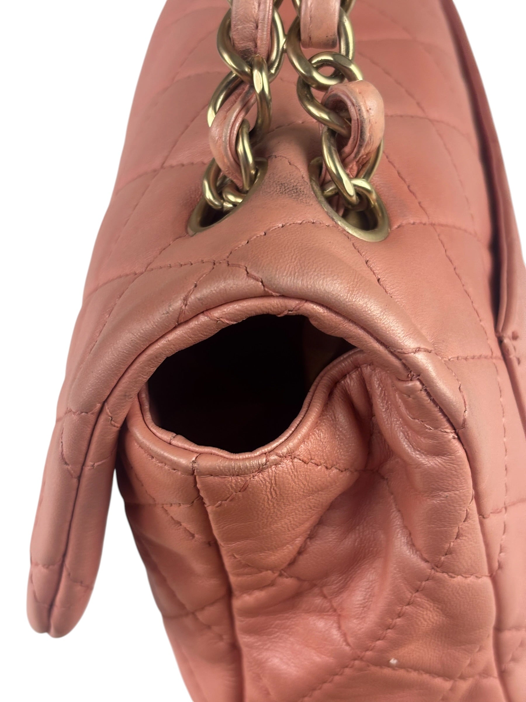 Chanel Pink Quilted Lambskin Timeless Chain Shoulder Bag 2010