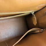 Hermes Kelly 32 Sellier Epsom Gold Handbag 1995