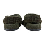 Fendi Green Shearling Sandals