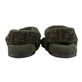 Fendi Green Shearling Sandals