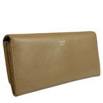 Fendi Beige Monster Face Leather Long Wallet