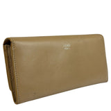 Fendi Beige Monster Face Leather Long Wallet