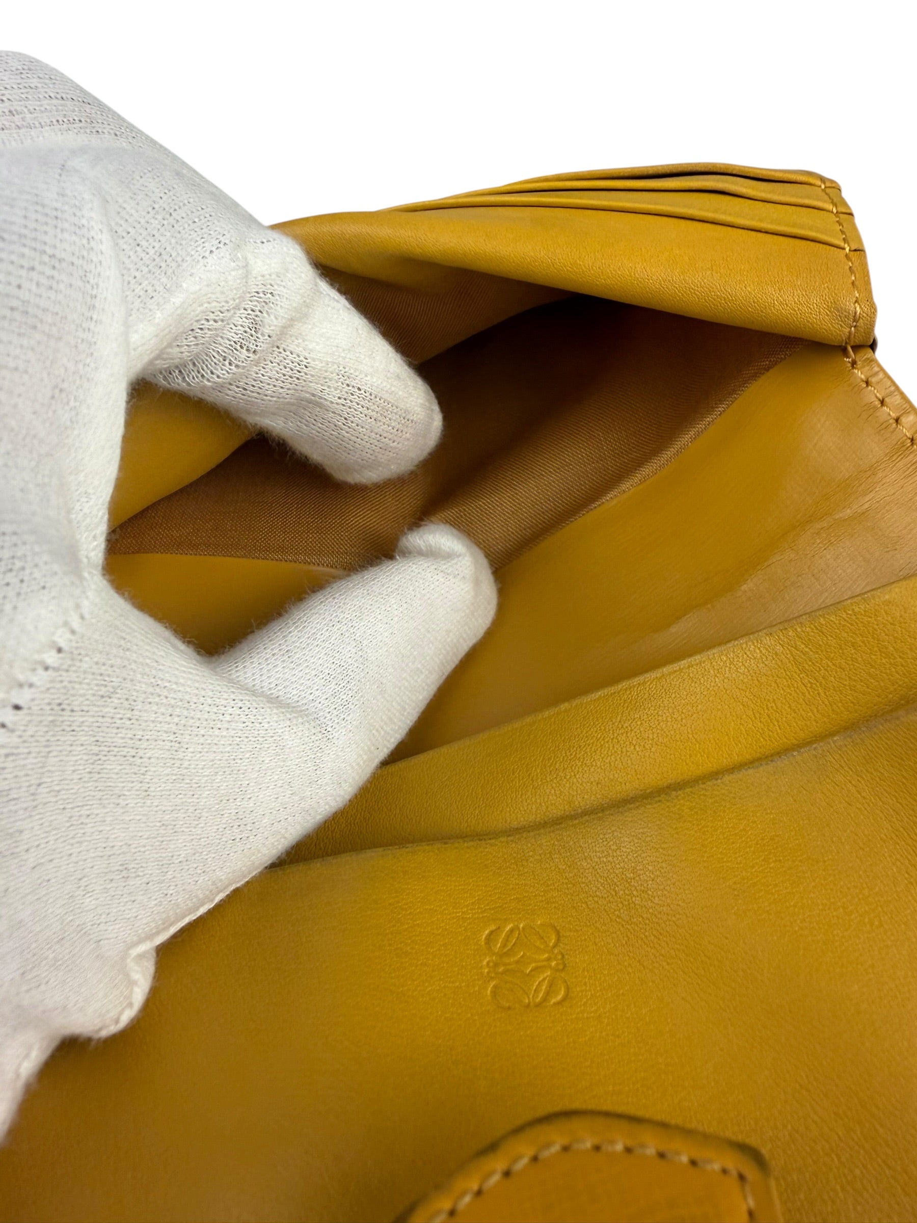 Loewe Vintage Yellow Leather Bifold Wallet