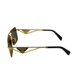 Prada Black/Gold PR A52S Rectangular Sunglasses