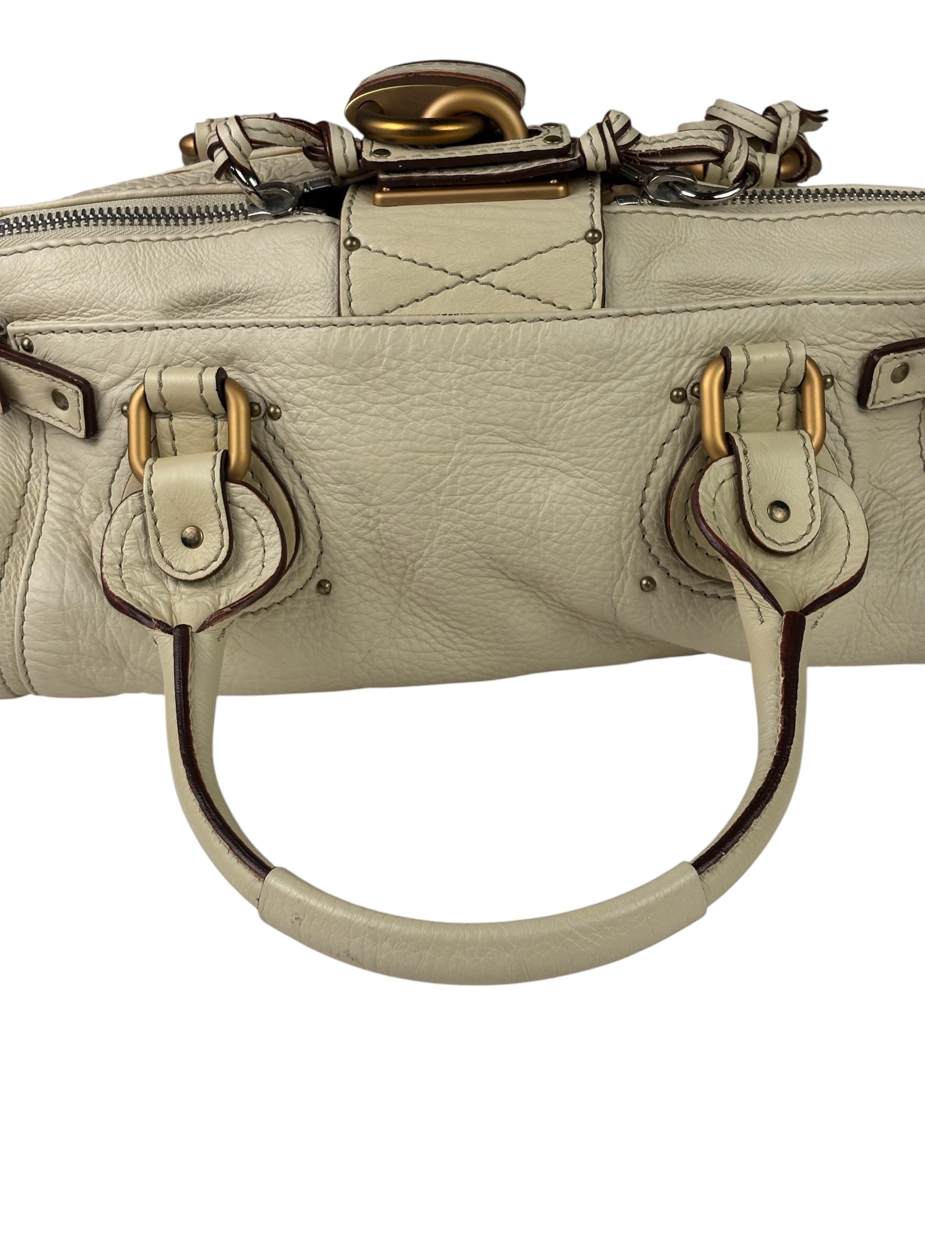 Chloe Beige Leather Paddington Shoulder Bag