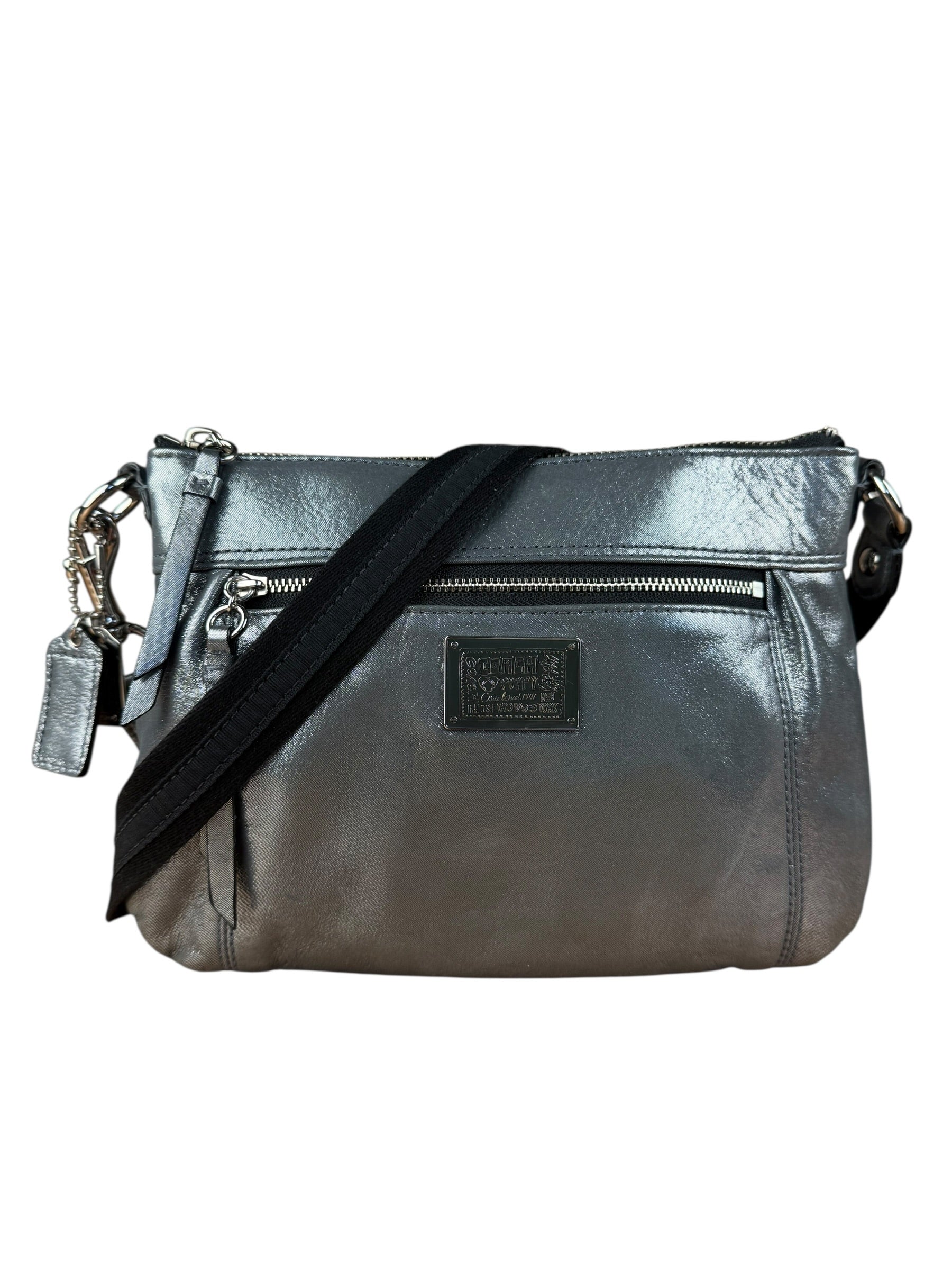 Coach Vintage Silver Metallic Crossbody