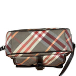 Burberry Nylon Leather Trim Nova Check Crossbody Bag