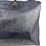 Christian Dior Vintage Navy Coated Canvas Boston Bag