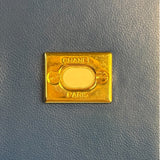 Chanel Vintage Blue Lambskin Flap Bag 1989