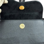 Christian Dior Black Grained Leather Saddle Belt Bag