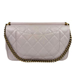 Chanel Light Lilac Calfskin Leather Quilted Flap Chain Bag