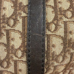 Christian Dior Brown Leather Trim Trotter Boston Bag