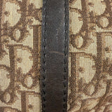Christian Dior Brown Leather Trim Trotter Boston Bag