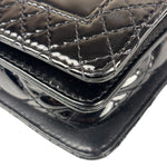 Chanel Black Patent Leather Boy Wallet on Chain Bag 2014