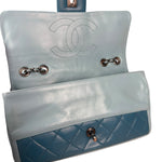 Chanel CC Two-Toned Blue Leather Flap Bag 2014