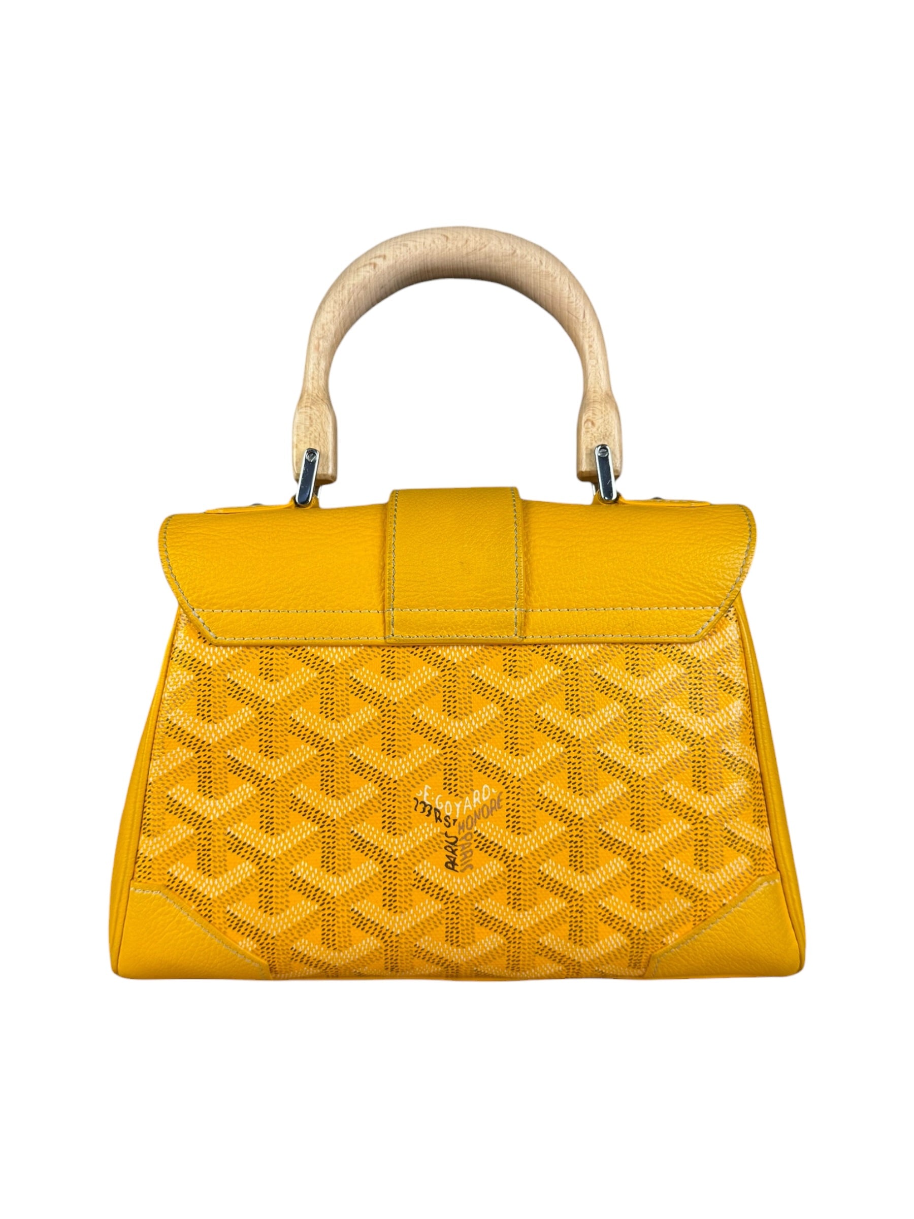Goyard Mini Goyardine Soft Saigon Top Handle Bag Yellow