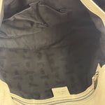 Gucci White Leather Bamboo Jungle Shoulder Bag