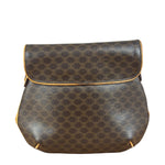 Celine Vintage Leather Macadam Double Pocket Shoulder Bag