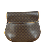 Celine Vintage Leather Macadam Double Pocket Shoulder Bag