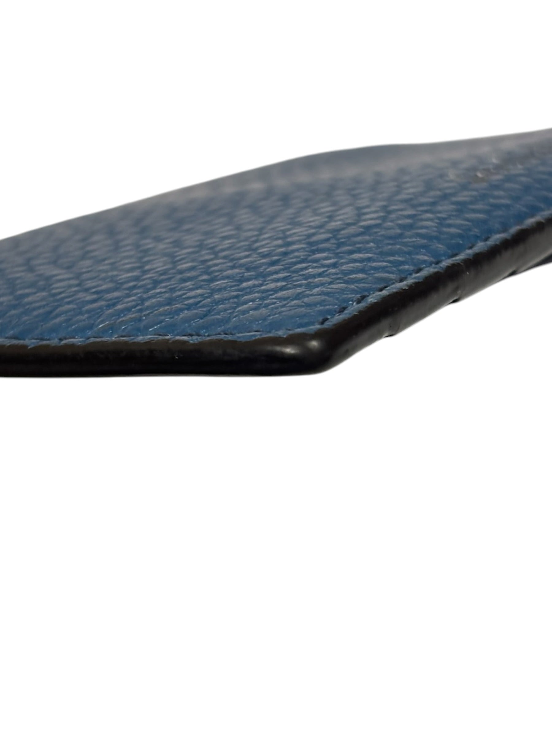 Salvatore Ferragamo Navy Calfskin Coin/Card Holder