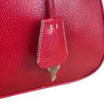 Prada Red Leather Bowling Shoulder Bag