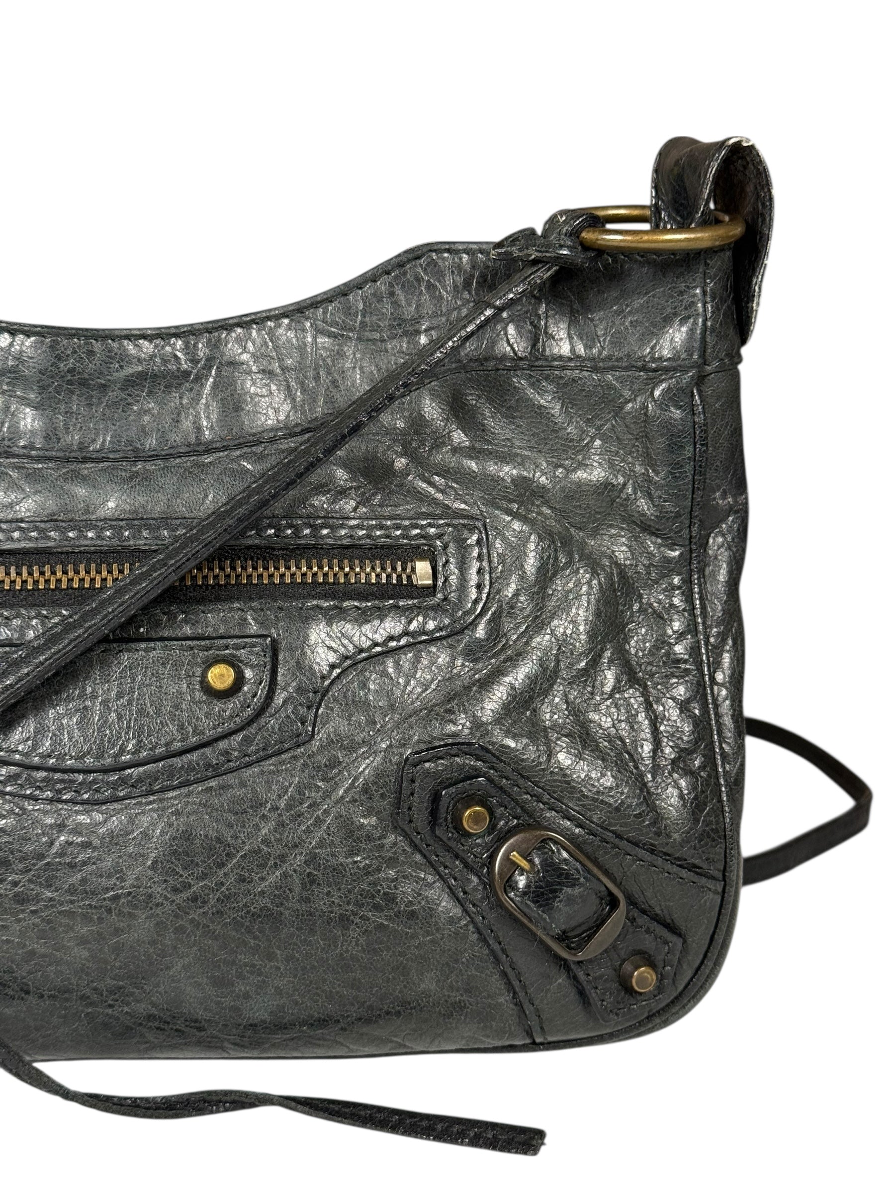 Balenciaga Black Moto Crossbody Bag