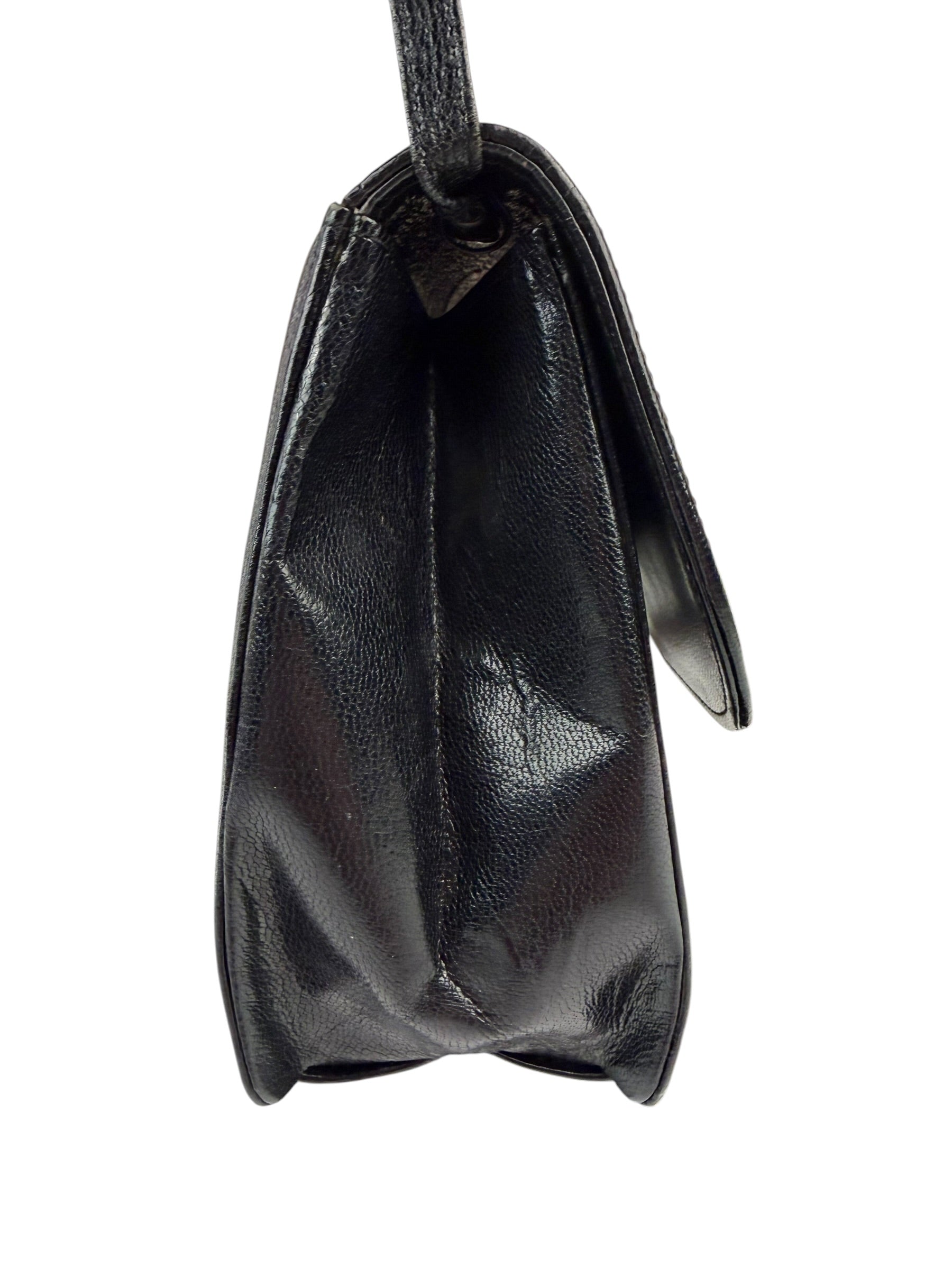Chloe Vintage Black Leather Shoulder Bag