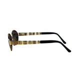 Fendi Gold/Black Oval Sunglasses