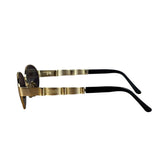 Fendi Gold/Black Oval Sunglasses
