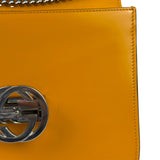 Gucci Orange GG Polished Leather Shoulder Bag