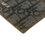 Christian Dior Black/Grey Oblique Jacquard Card Holder